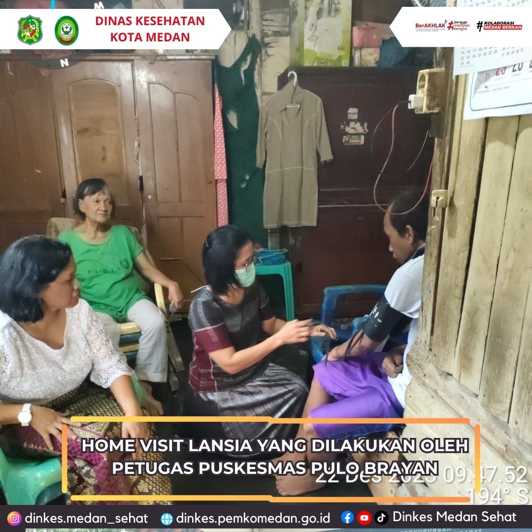 Home Visit Lansia Yang Dilakukan Oleh Petugas Puskesmas Pulo Brayan