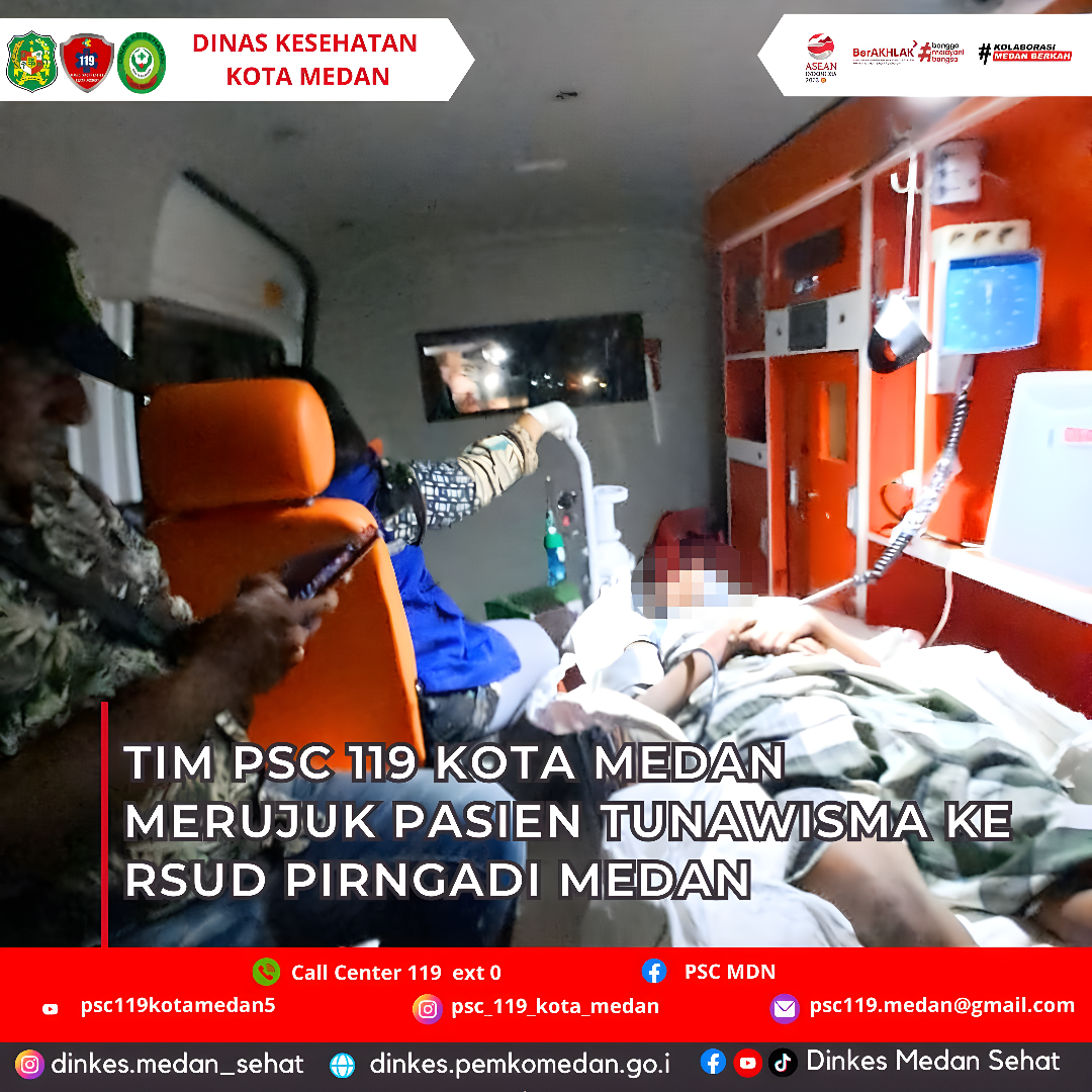 Tim PSC 119 Merujuk Pasien Tunawisma ke RSUD Pirngadi Medan